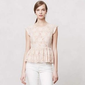 Floral lace top by Anthropologie Maeve